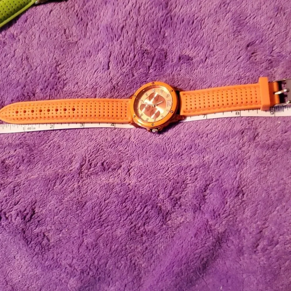 3 Matching Watches Green Pink Orange Accutime JCR1017C‎ JCR1017B JCR1017E